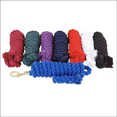 AH-248-14CTRP-HILASON WESTERN 5/8 inch x 10 Feet TIGHT TWISTED COTTON HORSE LEAD ROPE