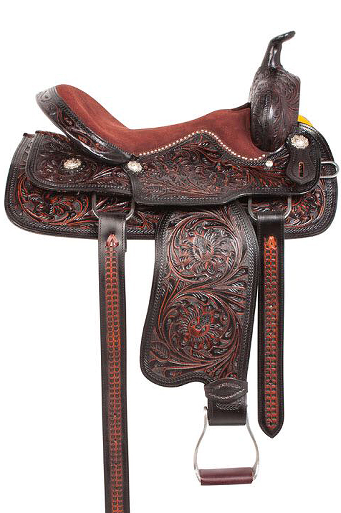 Western Horse Barrel Racing Saddle Pleasure Leather Great American U-3-VX