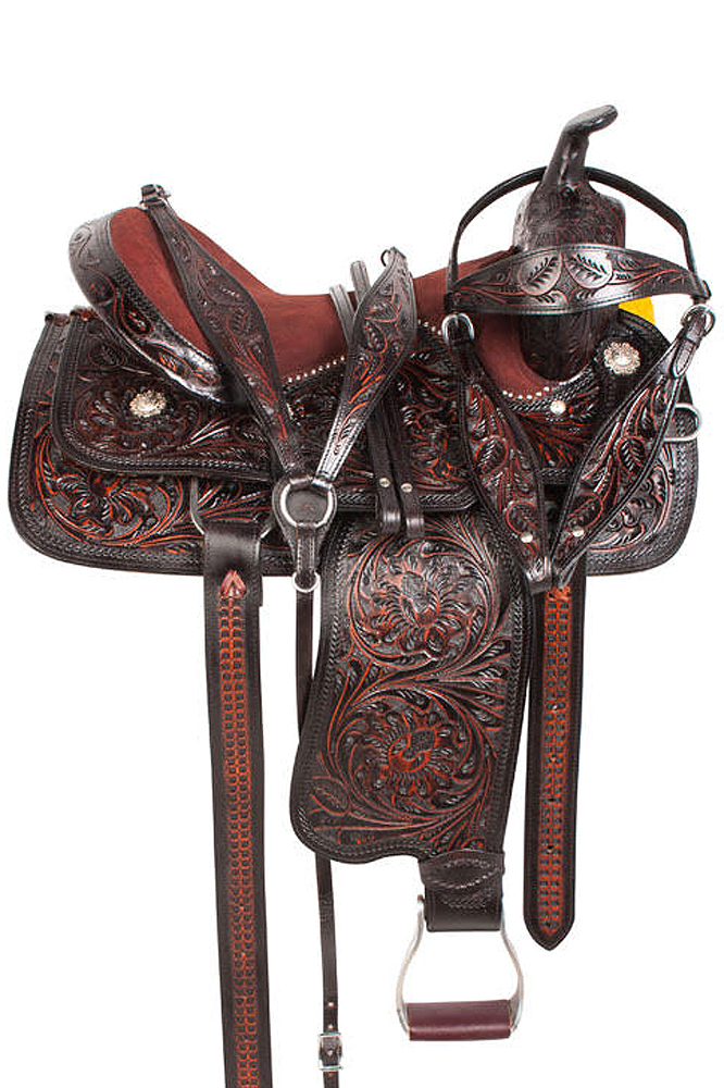 Western Horse Barrel Racing Saddle Pleasure Leather Great American U-3-VX