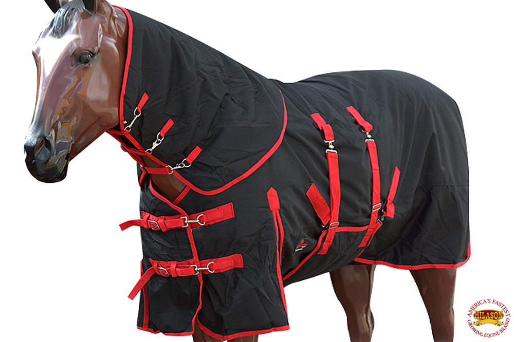 66/" 84/" Hilason 1200D Turnout Winter Horse Neck Cover Belly Wrap Blanket U-URNB