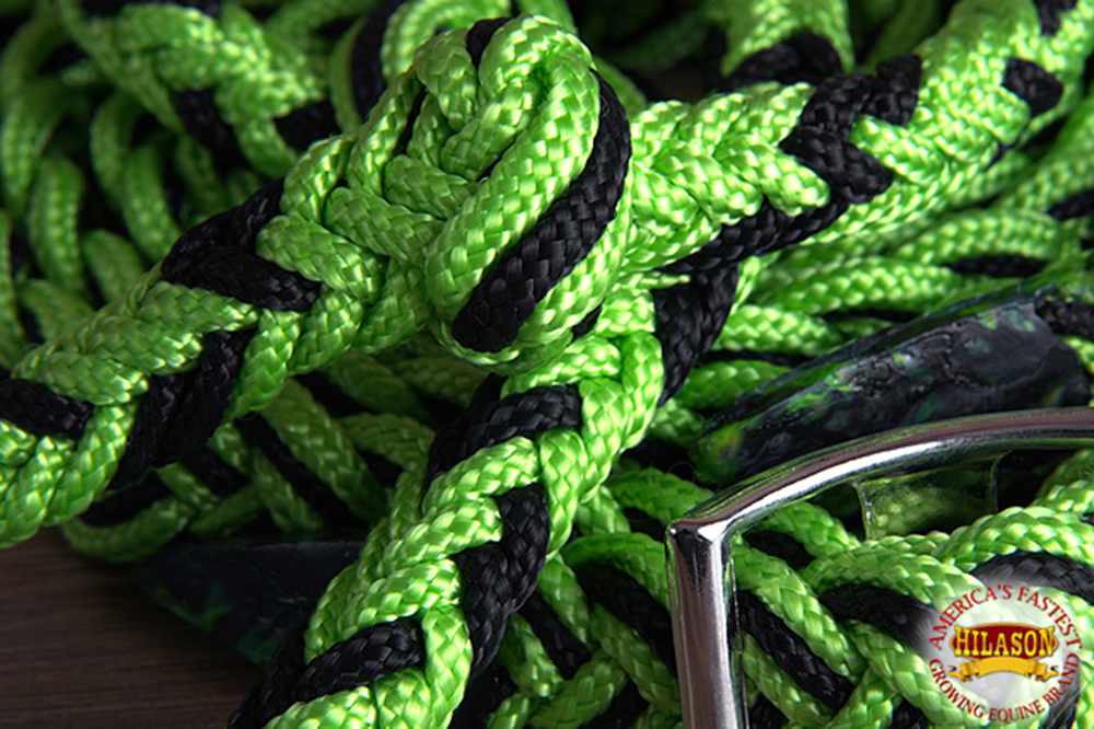 Hilason Braided Poly Barrel Horse Racing Reins Flat W// Easy Grip Knots 1/" X 8Ft