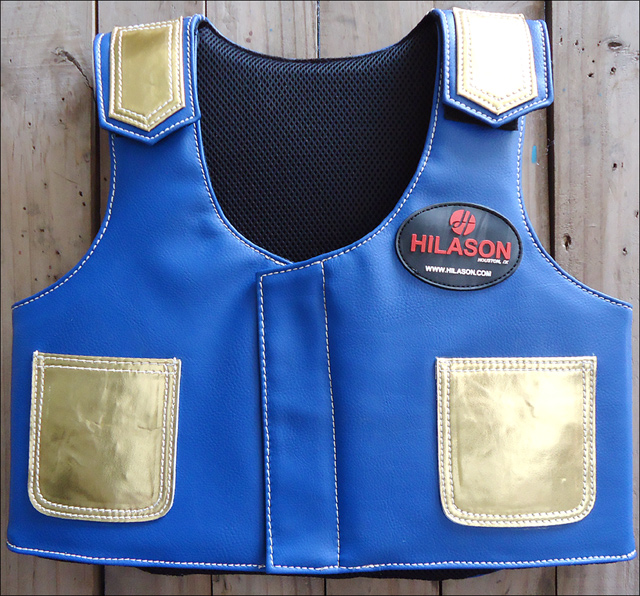 HILASON KIDS JUNIOR YOUTH BULL RIDING PRO RODEO LEATHER PROTECTIVE VEST