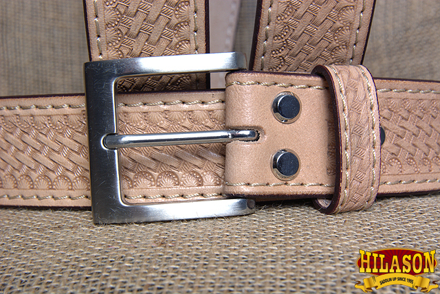 U-T-MX Hilason Hand Made Buffalo Hide Leather Stitched Gun Holster Belt