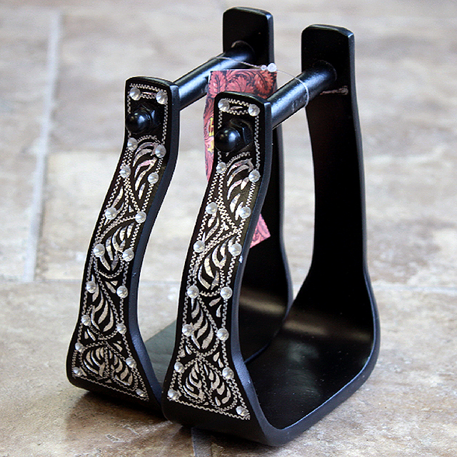 HILASON WESTERN SADDLE BELL STAINLESS STEEL METAL STIRRUPS PAIR WIDE 2"