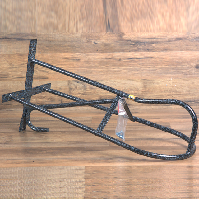 TOUGH 1 WESTERN WALL MOUNT POLY VINYL SADDLE RACK HAMMERED FINISH BLACK