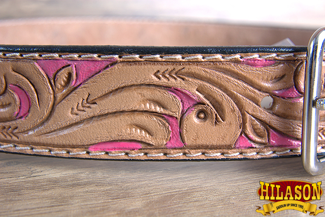 U-L-MX Hilason Hand Made Buffalo Hide Leather Stitched Gun Holster Belt