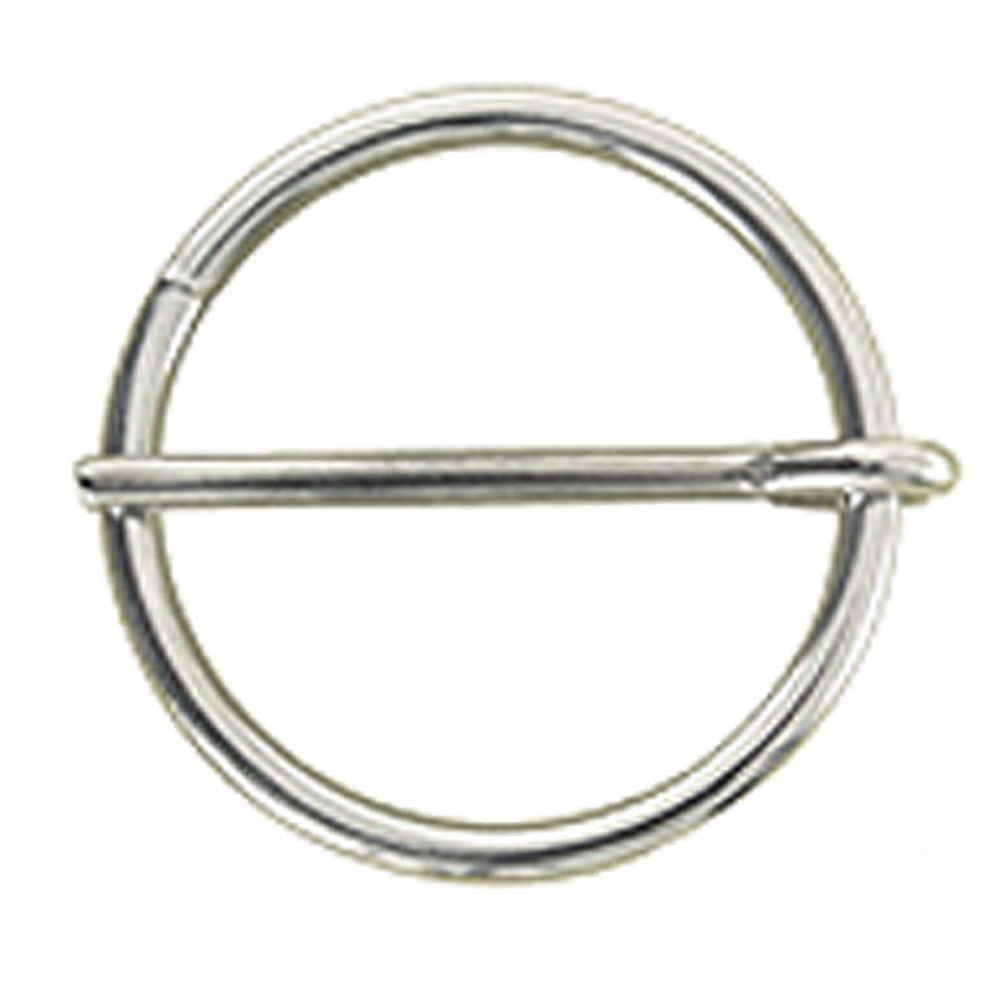 U-3/'/' X 7MM HILASON WESTERN HORSE TACK NICKLE PLATED CINCH ROUND BUCKLE U-63NP