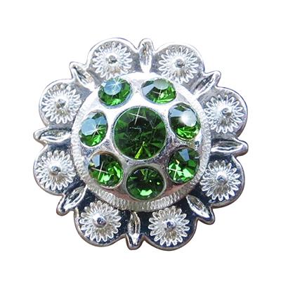 HSCN014-Crystal Rhinestone Bling Berry Conchos Olivine Color