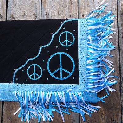 HSSB112-Saddle Blanket Pad Peace Sign