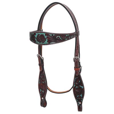 BHPA326DBTRQ-HS-Headstall Tack Bridle Dark