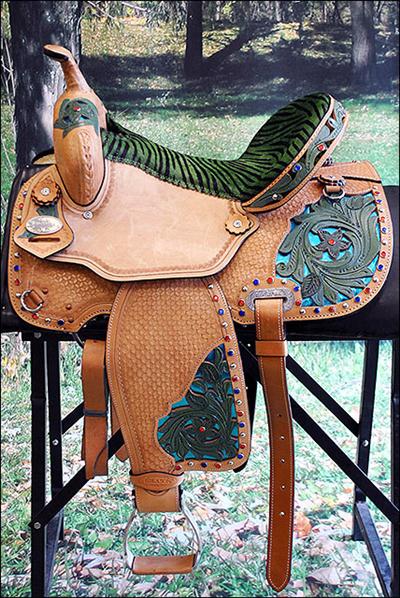 HSOS907-HILASON WESTERN BARREL RACING TRAIL PLEASURE SADDLE - Tan
