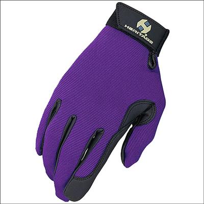 HE-HG107-S205 PURPLE HERITAGE PERFORMANCE RIDING GLOVES HORSE EQUESTRIAN