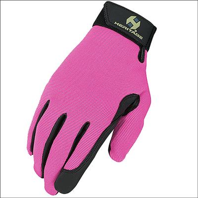 HE-HG108-S198 PINK HERITAGE PERFORMANCE RIDING GLOVES HORSE EQUESTRIAN