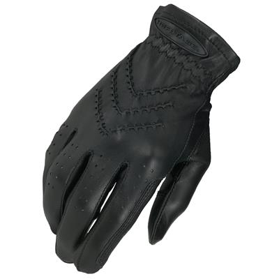 HE-HG203-S24 BLACK HERITAGE TRADITIONAL SHOW RIDING GLOVES HORSE EQUESTRIAN