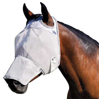 CE-CFMYL-Cashel Crusader Horse Fly Mask with Long Nose Grey Yearling