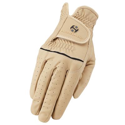 HE-HG211-HERITAGE LEATHER PREMIER SHOW HORSE RIDING EQUESTRIAN GLOVE BEIGE
