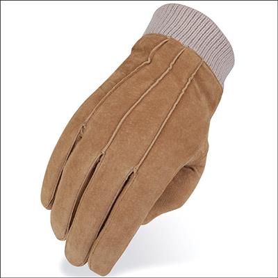 HE-HG289-HERITAGE SUEDE LEATHER WINTER HORSE RIDING EQUESTRIAN GLOVE TAN