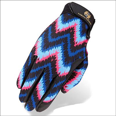 HE-HG125-HERITAGE PERFORMANCE RIDING GLOVES HORSE EQUESTRIAN ZIGZAG BREATHABLE