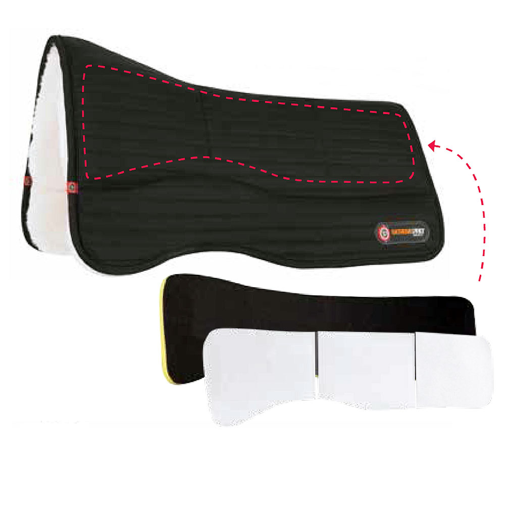 U3BK 31X30" T3 MATRIX SHIM WOOLBACK ORTHO IMPACT INSERTS HORSE SADDLE