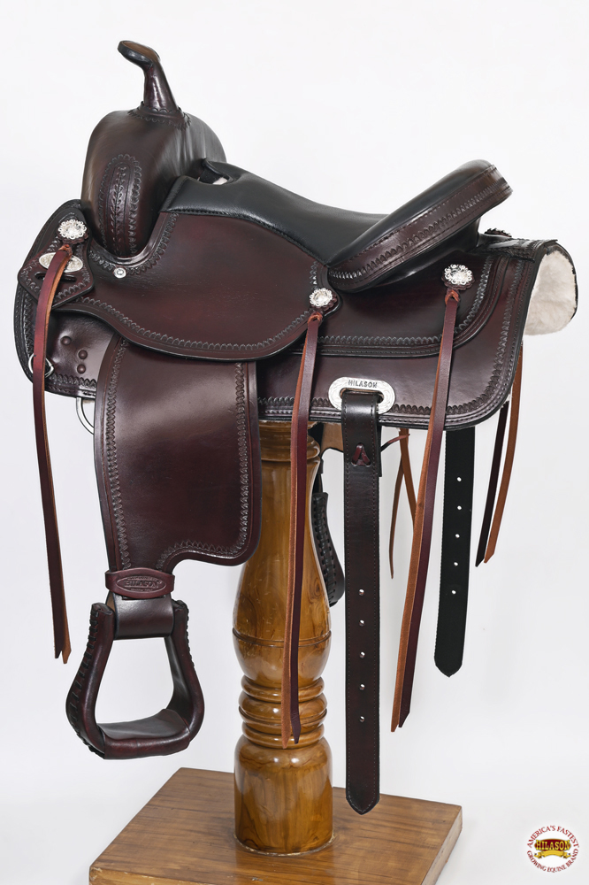 CZ18 18 In Hilason Western American Leather Draft Horse Saddle Trail