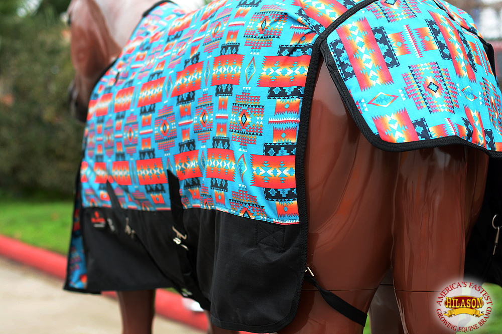 HI Hilason 1200D Turnout Light Winter Waterproof Rain Sheet Horse Black - Picture 49 of 57