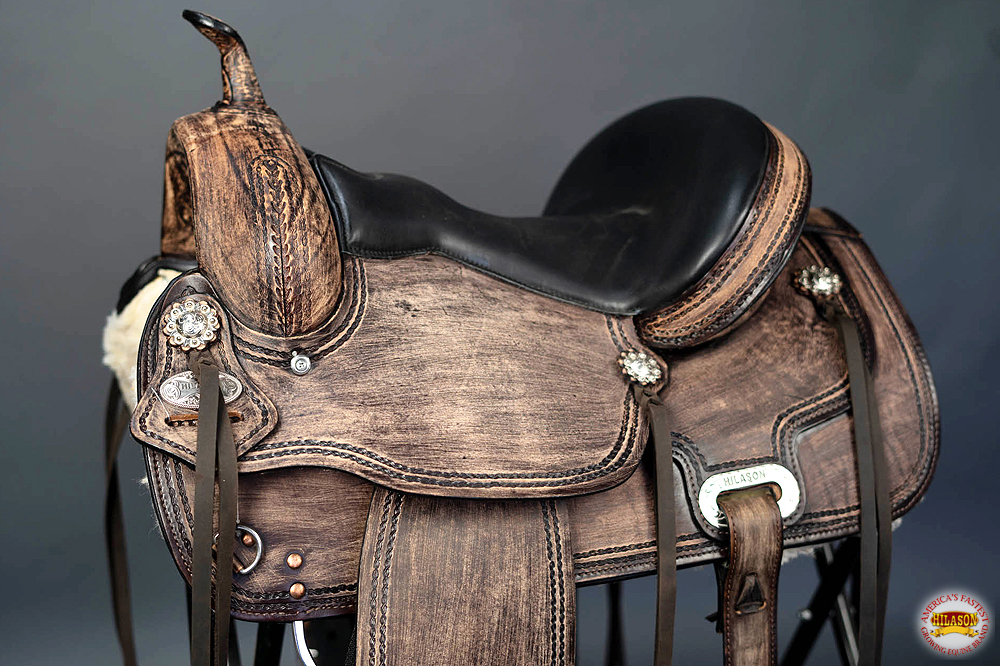 Western Horse Saddle American Leather Treeless Trail Pleasure Hilason U-BZRO 1e algemeen