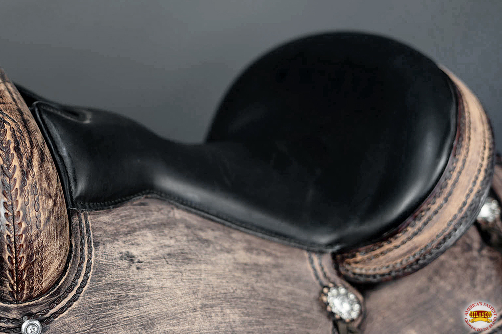 Western Horse Saddle American Leather Treeless Trail Pleasure Hilason U-BZRO 1e algemeen