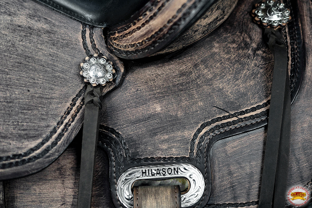 Western Horse Saddle American Leather Treeless Trail Pleasure Hilason U-BZRO 1e algemeen