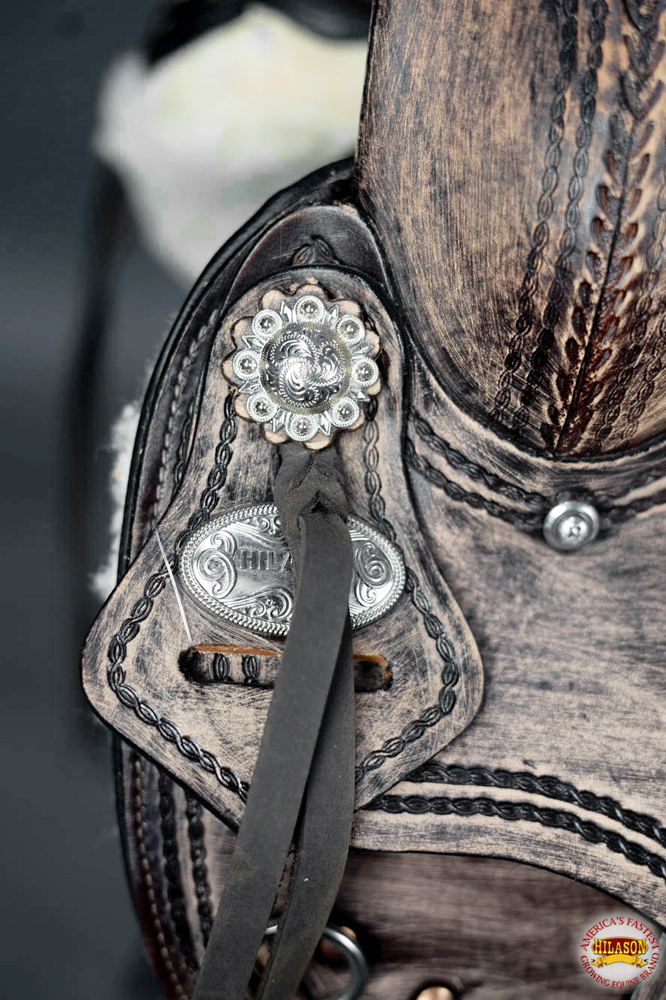 Western Horse Saddle American Leather Treeless Trail Pleasure Hilason U-BZRO 1e algemeen
