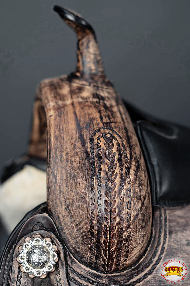 Western Horse Saddle American Leather Treeless Trail Pleasure Hilason U-BZRO 1e algemeen