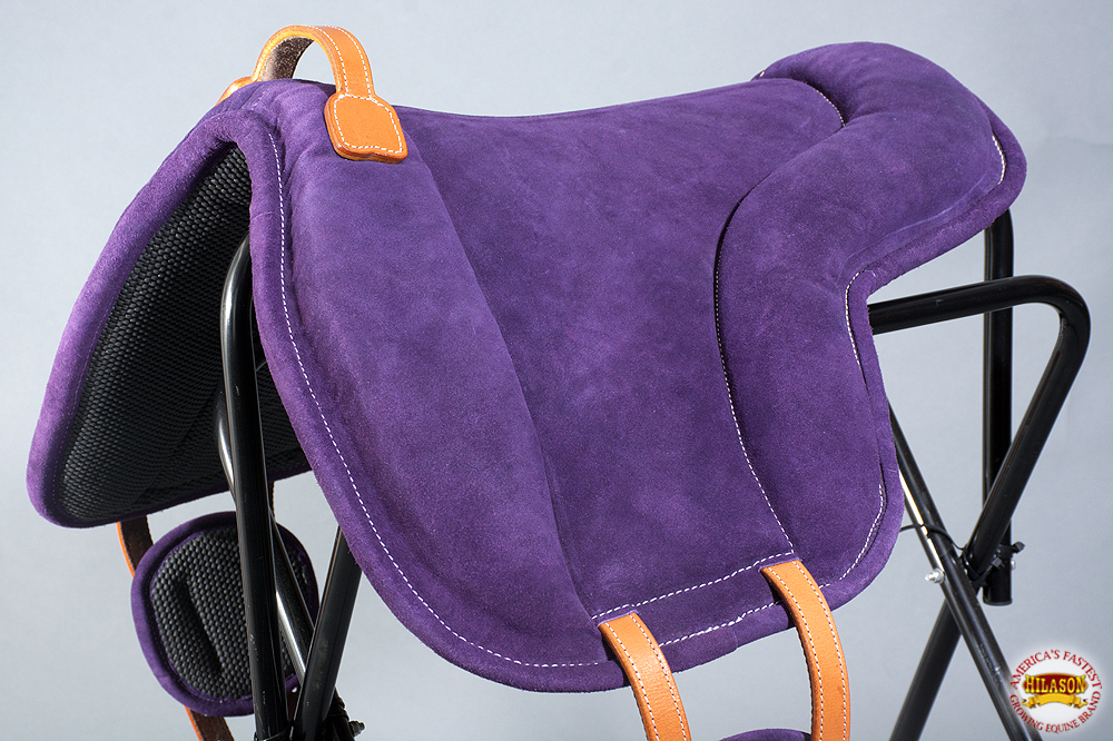 Hilason Horse Bareback Saddle Pad Anti Slip Base Suede Leather U-N-VX Hilason Horse Bareback Saddle Pad Anti Slip Base Suede Leather U-N-VX