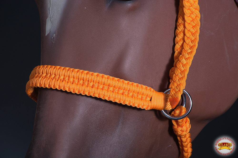 Turquoise Black Horse Bridle Headstall Flat Braided Paracord By Hilason U-A307 