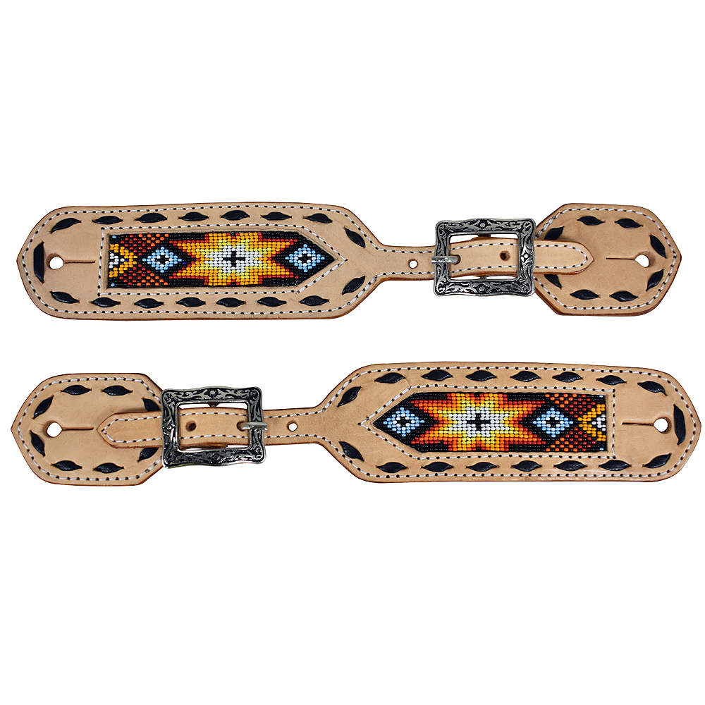 HS Hilason Western American Echtleder Cowboy Spurriemen Paar - Bild 29 von 30
