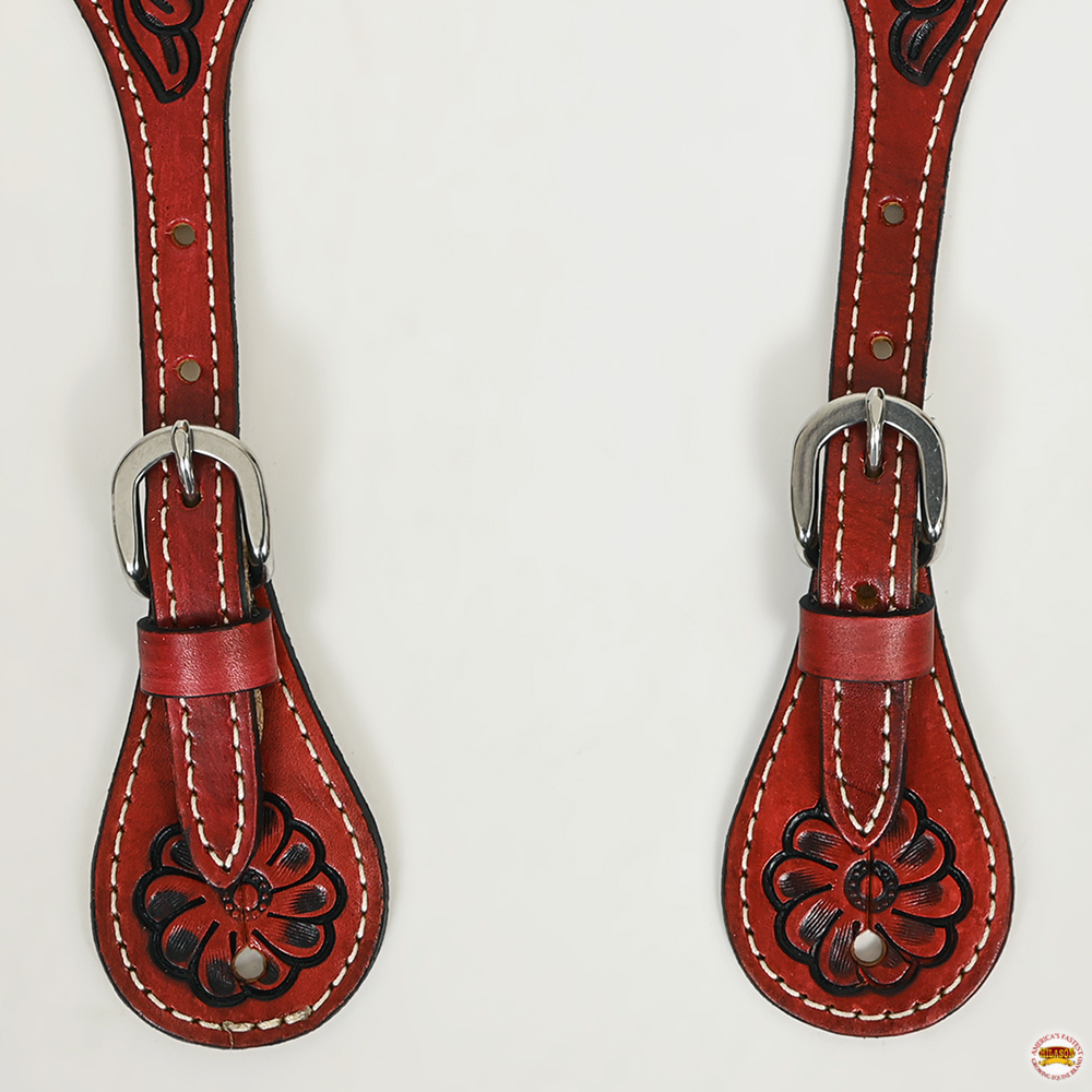 HS Hilason Western American Echtleder Cowboy Spurriemen Paar - Bild 22 von 30
