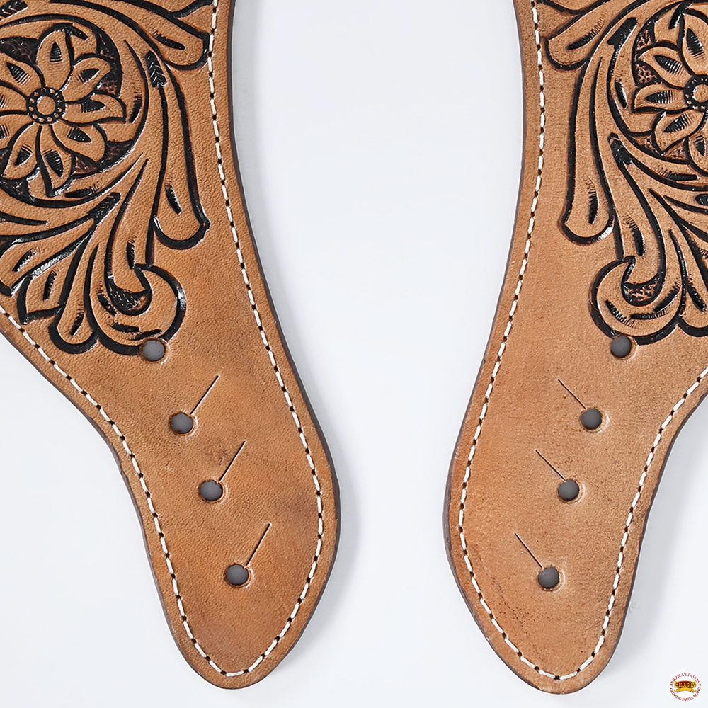 Coppia di cinghie da cowboy in vera pelle HS Hilason Western American - Foto 22 di 29