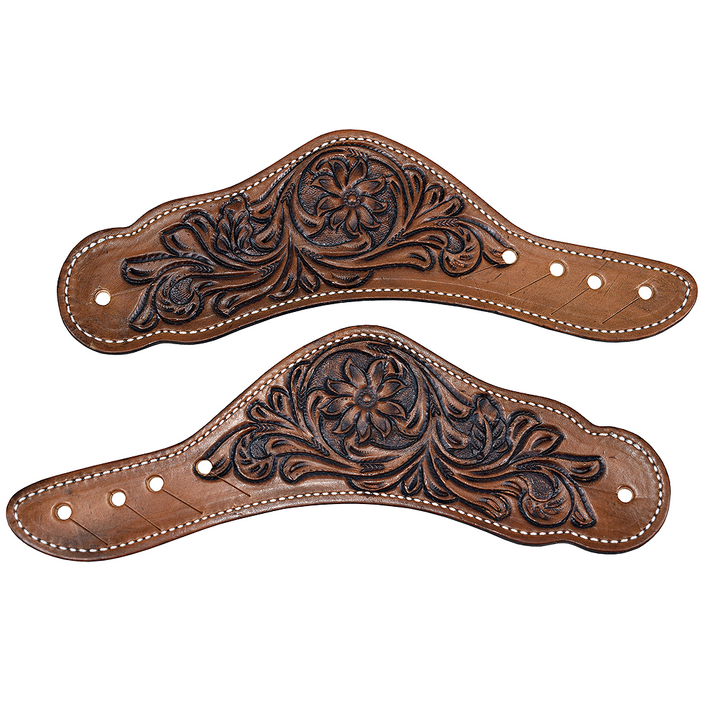 HS Hilason Western American Echtleder Cowboy Spurriemen Paar - Bild 15 von 30