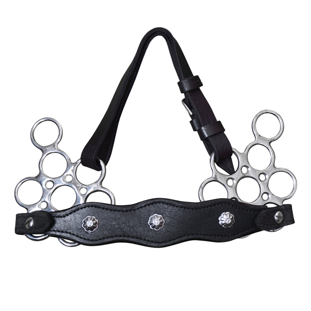 HA HILASON Pferd Hackamore Edelstahl mit Lederbezug - Bild 47 von 68