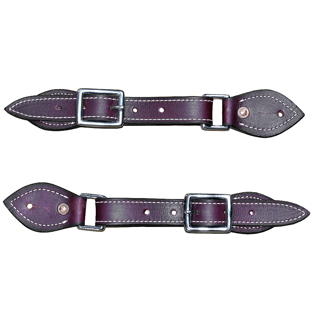 HS Hilason Western American Echtleder Cowboy Spurriemen Paar - Bild 18 von 30