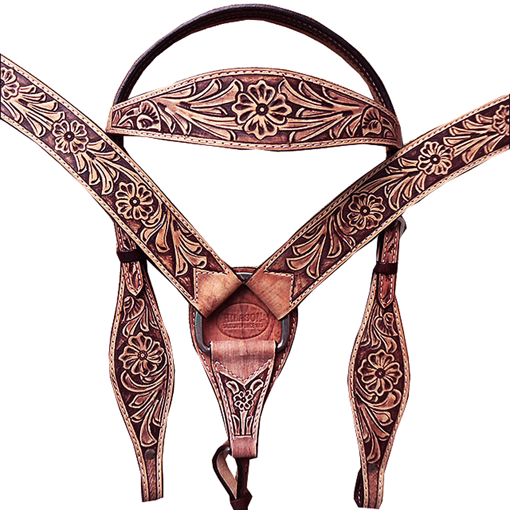 BH HILASON Western Horse Headstall Breast Collar Set Tack Genuine American - Picture 199 of 247