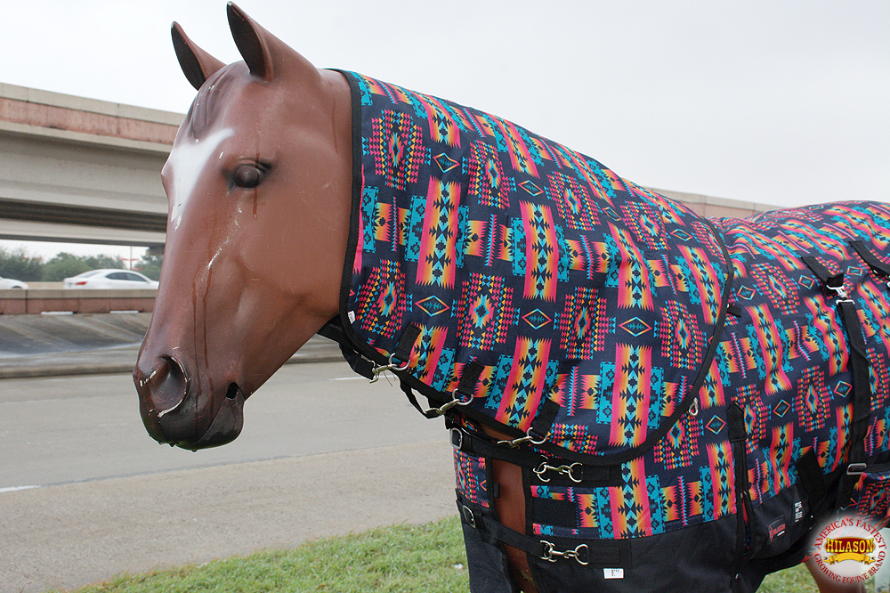 HI Hilason 1200D Impermeabile CavalloTurnout Collo Coperta Pancia Wrap - Foto 13 di 56
