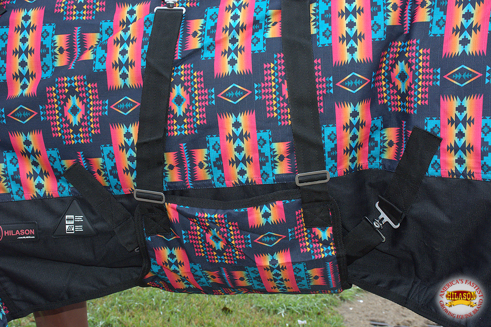 HI Hilason 1200D Impermeabile CavalloTurnout Collo Coperta Pancia Wrap - Foto 15 di 56