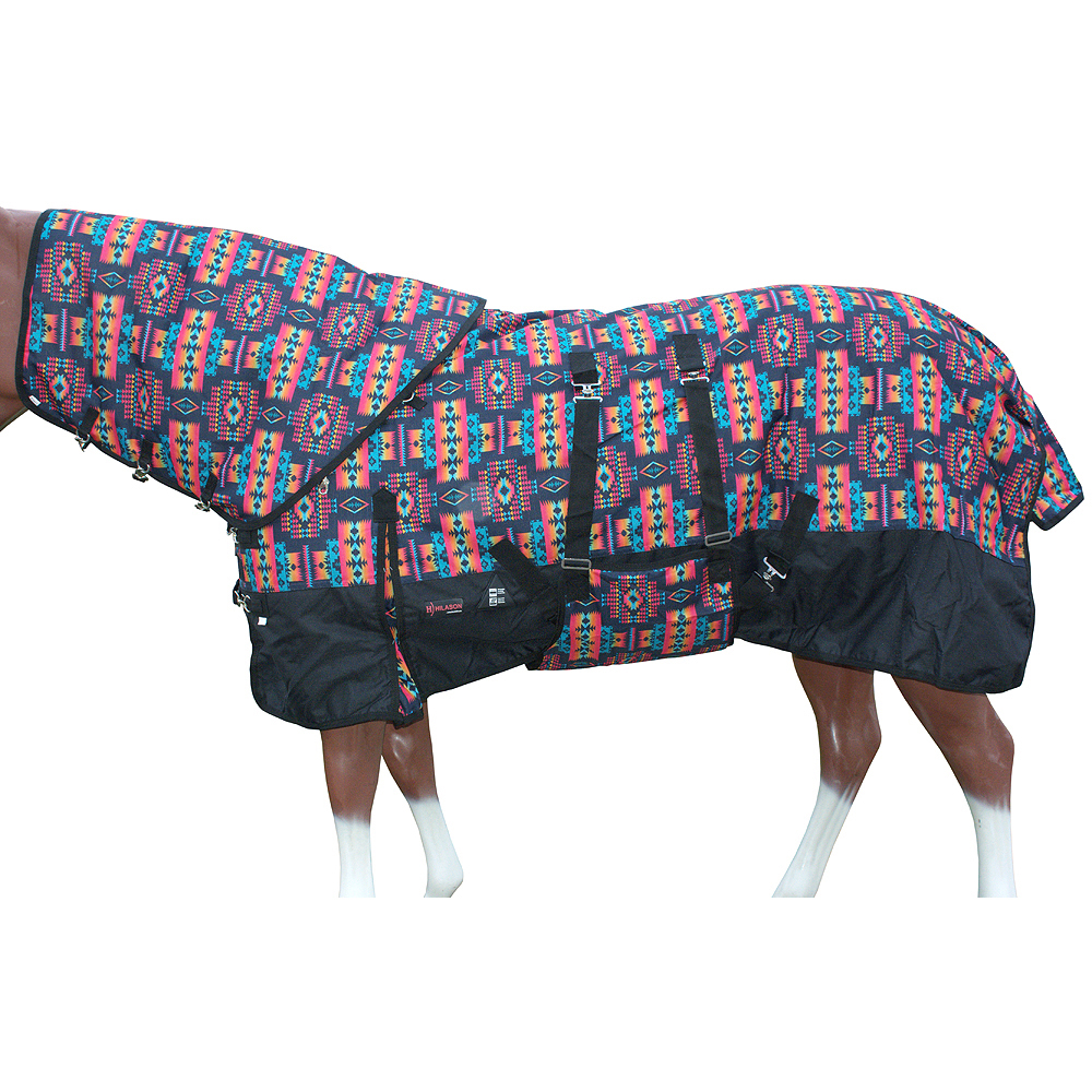 HI Hilason 1200D Impermeabile CavalloTurnout Collo Coperta Pancia Wrap - Foto 9 di 56