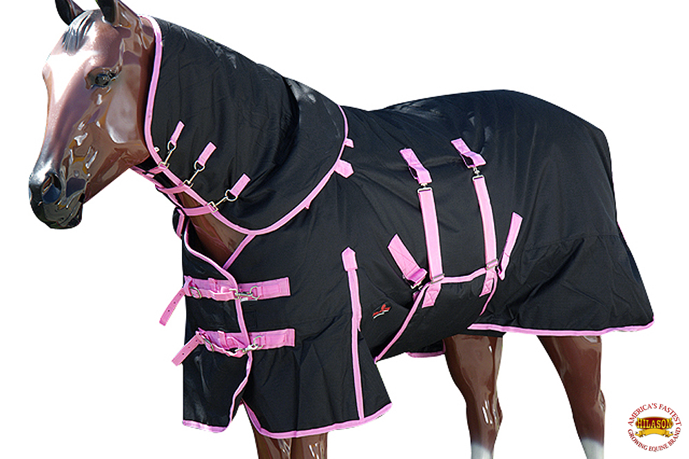84" Hilason 1200D Turnout Winter Horse Neck Cover Belly Wrap Blanket U-URNB 66"