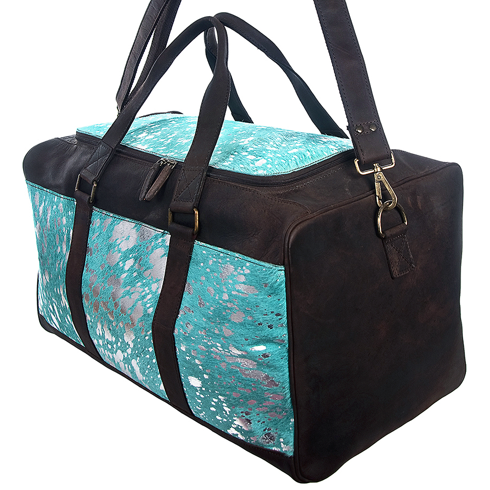 Bolso de mujer AD American Darling ADBG474BRWBK de lona de cuero genuino - Imagen 17 de 20