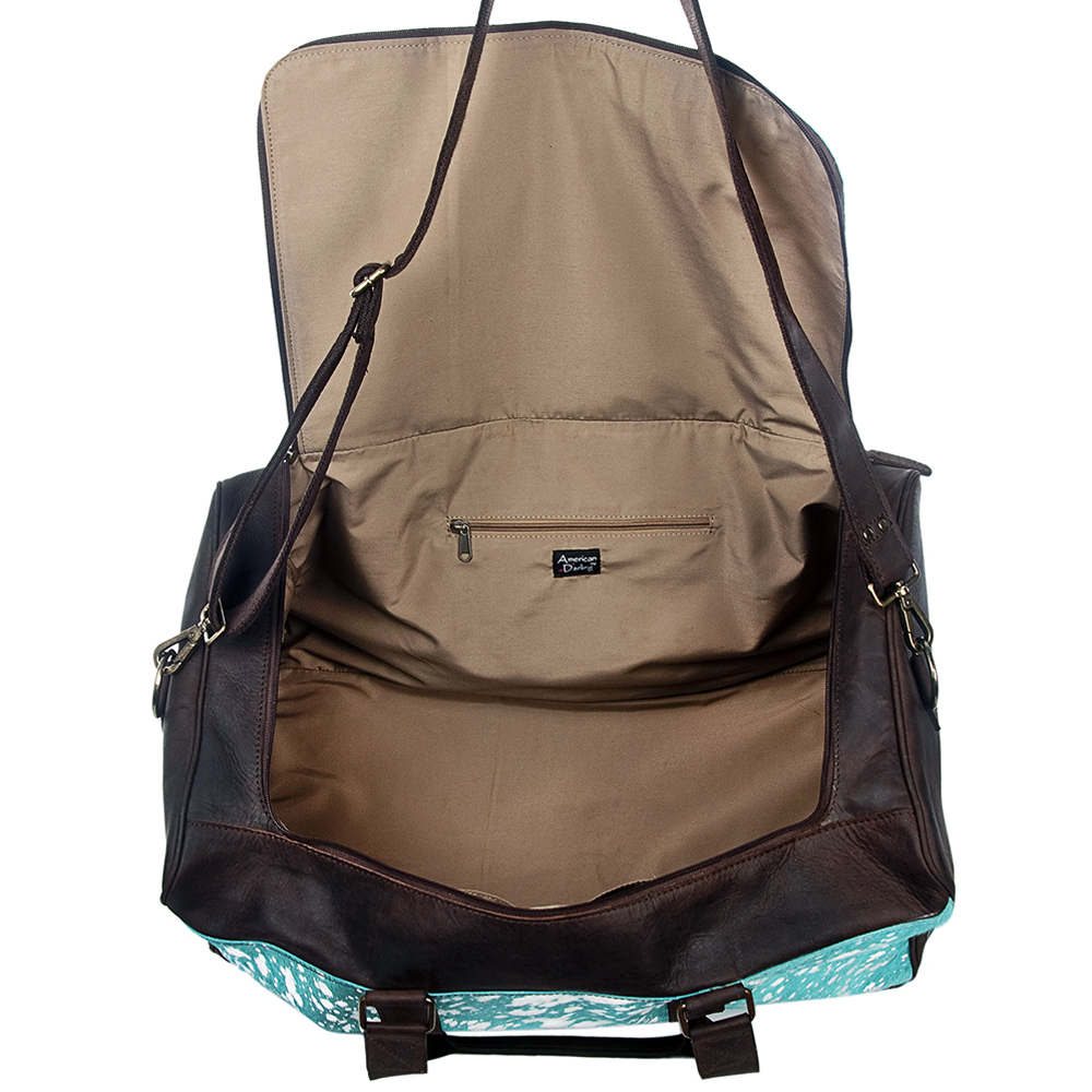 Bolso de mujer AD American Darling ADBG474BRWBK de lona de cuero genuino - Imagen 20 de 20