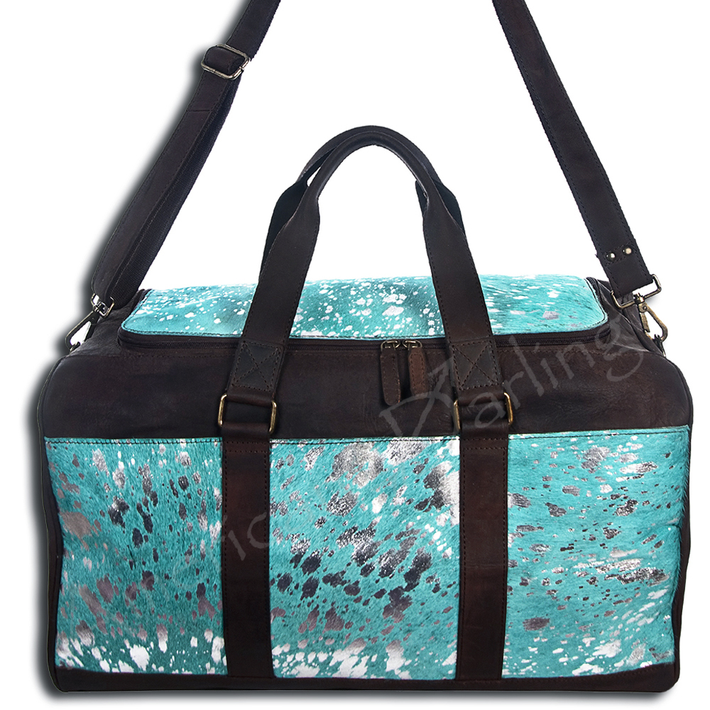 Bolso de mujer AD American Darling ADBG474BRWBK de lona de cuero genuino - Imagen 16 de 20