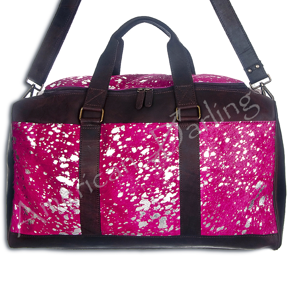 Bolso de mujer AD American Darling ADBG474BRWBK de lona de cuero genuino - Imagen 11 de 20