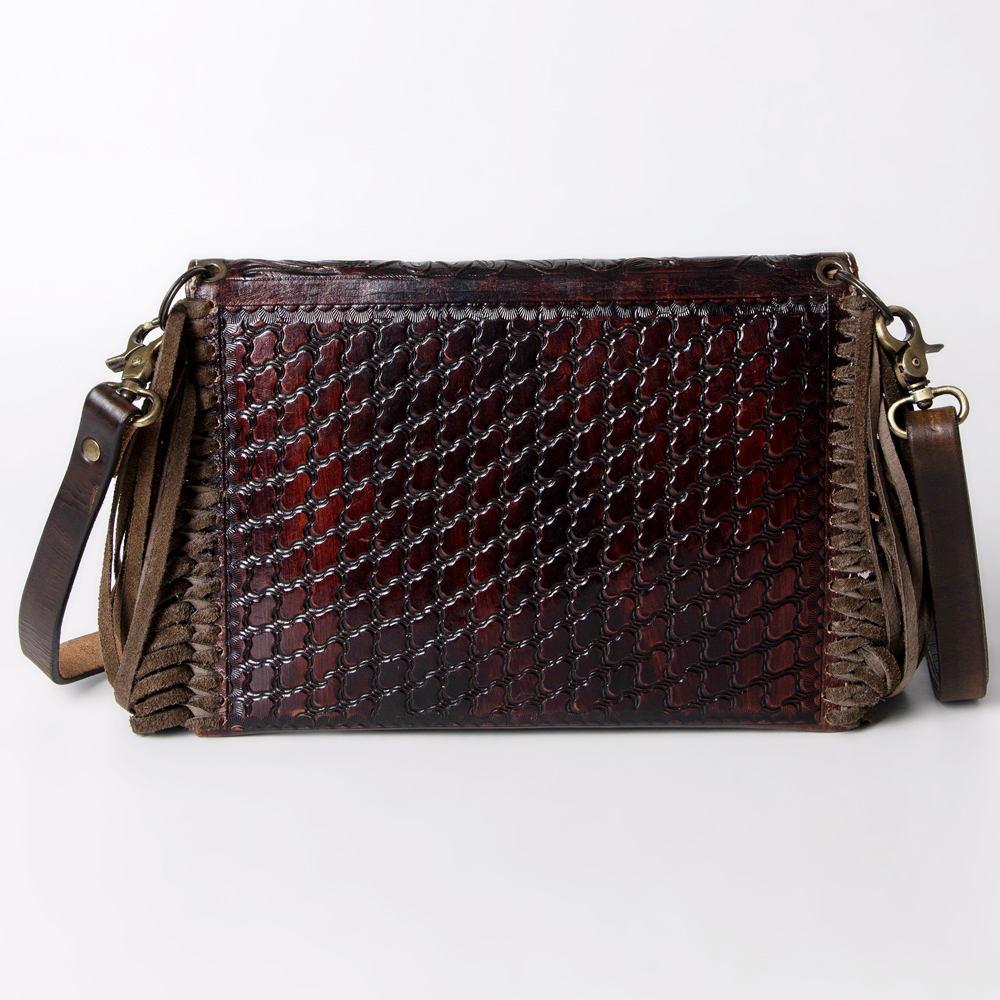 AD American Darling ADBG476ANTBR Envelope Hand Tooled Genuine Leather Damentasche - Bild 16 von 28