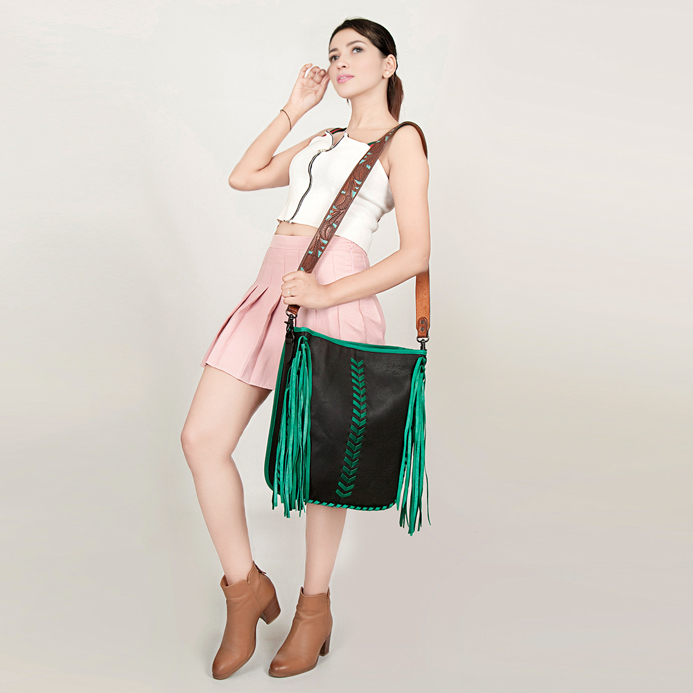Borsa da donna AD American Darling Cross Body I vera pelle borsa a mano western - Foto 15 di 29