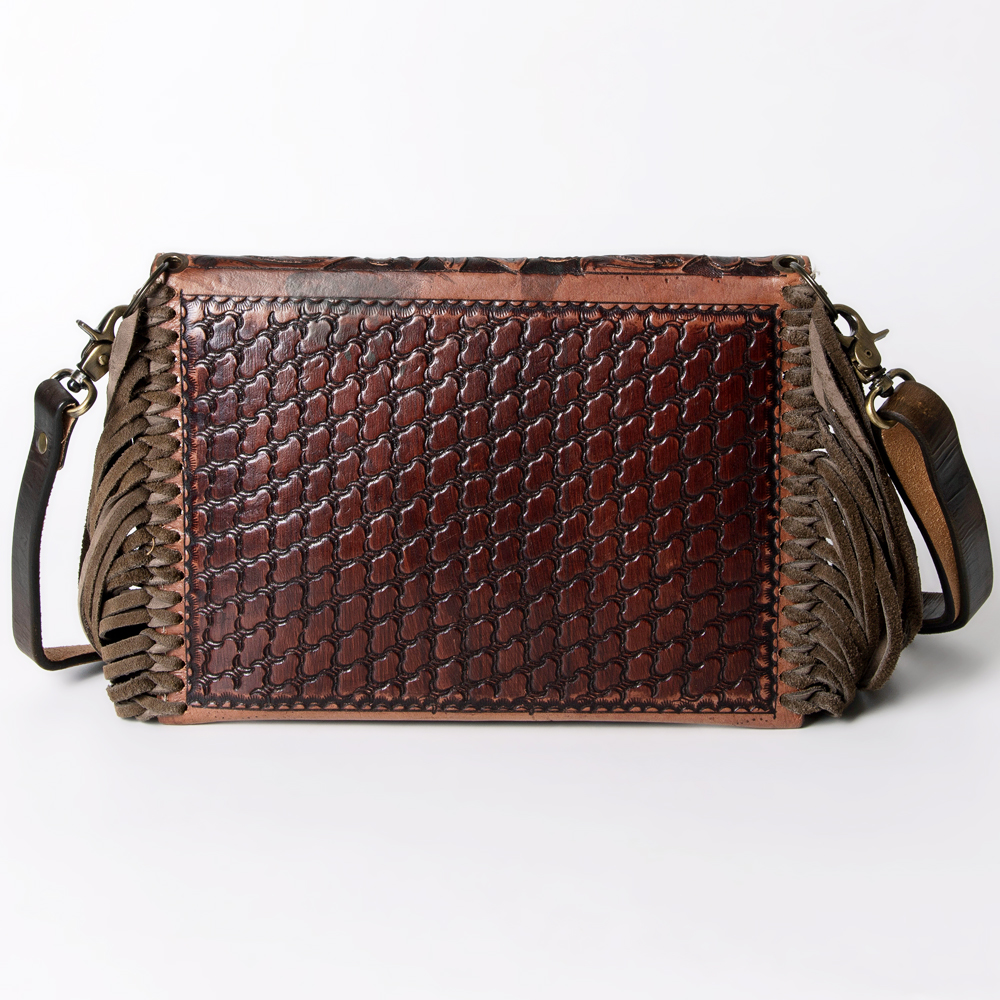 AD American Darling ADBG476ANTBR Envelope Hand Tooled Genuine Leather Damentasche - Bild 11 von 28